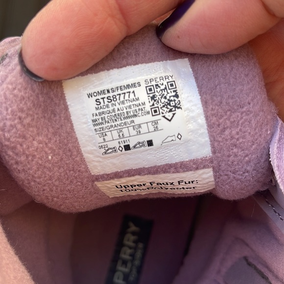 Sperry - Saltwater Sherpa Boots - Lavender Size:8 - Picture 13 of 16